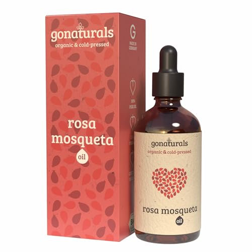 GoNaturals Olio di Rosa Mosqueta Puro Biologico, 100ml - Olio Viso Antirughe, Cicatrici, Smagliature Corpo - Olio Essenziale Antiossidante, Elasticizzante e Idratante