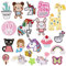 20Pcs Embroidered Iron on Patches for Girls Kids Unicorn, Mermaid, Bunny, Cute Animals Decorative Applique Patches for Clothes Jeans T Shirts Jackets Hats, Backpacks (Girl)