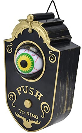 Campanello di Halloween singolo bulbo oculare, 11x19 cm Campanello appeso sicuro e durevole di Halloween per la festa di Halloween per pesce d'aprile Prop per scherzi spaventosi