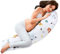 Totsy Baby Seitenschläferkissen 190 cm Komfortkissen Baumwolle - Schlafkissen mit Bezug Seitenschläfer Kissen Body Pillow mit Reißverschluss Safari