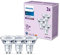 Philips Classic LED GU10 Lampe, 35W, klar, neutralweiß, nicht dimmbar, 3er Pack, Kaltweiß