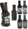 Cepewa Bierholster 4er Set mit Aufdruck │ Filz 8x24x8cm Druckknopf │ Flaschenhalter Bierhalfter Flaschenträger Flasche Dose