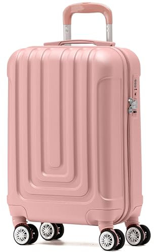 Flight Knight Premium Hard Shell Lightweight Cabin Suitcase - 8 Spinner Wheels - Built-in TSA Lock & USB Port - Luggage Approved for Over 100 Airlines Including easyJet, Ryanair & Jet2-55x35x20cm