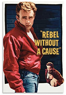 Rebel Without A Cause Classic Movie Poster Canvas Wall Art Poster Decorative Modern Home Print Picture Artworks Poster 12x18inch(30x45cm)