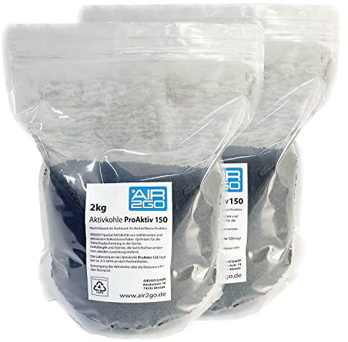4 kg Aktivkohle der Marke AIR2GO passend für Berbel Dunstabzuugshauben, Qualität wie beim Orginal