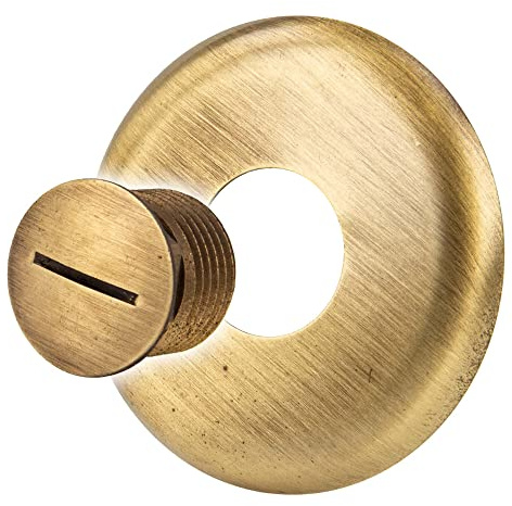 tecuro Messing-Stopfen AG G 1/2 Zoll mit Rosette langlebig und robust aus Messing Bronze für Installation gemäß Trinkwasserverordnung 50930-6