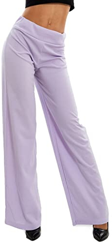 Toocool Damenhosen, Palazzo Hose Damen mit elastischem Bund, Basic Palazzo Hose Damen Herbst, Büro Damenhosen VI-9292