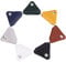GORGECRAFT 7PCS 7 Colors Triangle Leather Cord Keeper Cable Clips Usb Holder Cable Straps Fastening Ties Wire Organizer with Alloy Snap Buttons Cable Management for Travel Home School Office Supplies