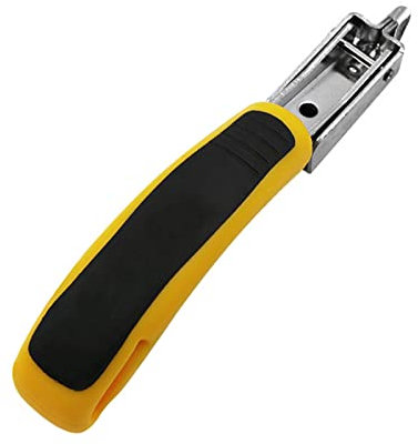 Klammerentferner 28 x 152 x 19 mm Holzbearbeitung Nagelzieher mit Verschleißfester Gummigriff, Nagelzieher Klammer Entferner Polster Entklammerer