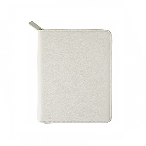 Moterm Reißverschluss Lederhülle für Stalogy B6 Planer(Kiesel-Creme)