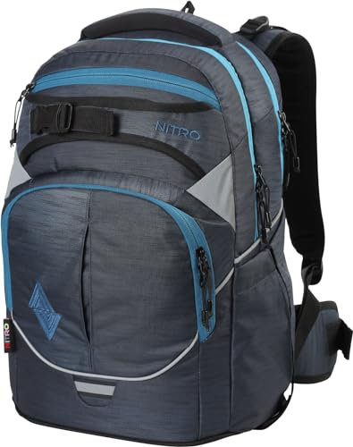Nitro Superhero Schulrucksack, Rucksack, abnehmbarer Hüftgurt, robuste Bodenplatte, Thermotasche