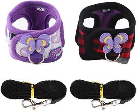 Health Gear 2-teiliges Chinchilla-Geschirr-Westen-Set, Kleine Tiere, Outdoor-Gehgeschirr, Weste mit Leine, Kleidung, Tiergeschirr, Brustdekoration füR Meerschweinchen, (S)