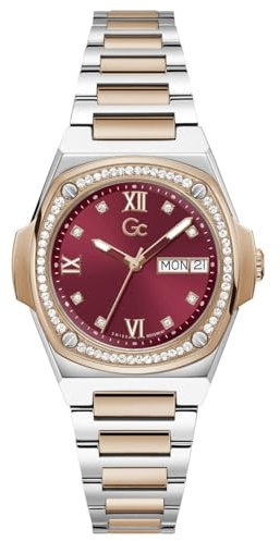GUESS GC Montre analogique multicolore, rose gold, one