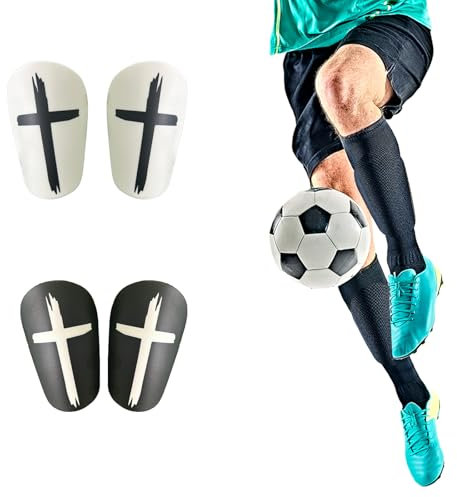 Katyjun 4 Stück 8 x 5 cm Kleine Schienbeinschoner Fußball, rutschfest Klein Mini Shin Pads Football