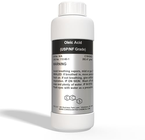 Oleic Acid NF Grade (Emersol 221) - Premium High Purity Fatty Acid (500mL)