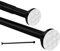 Garderobe - Barra de cortina telescópica extensible de acero inoxidable, barra de tensión para cortinas de ducha, sin taladro, mate, para baño, armario, 50-200 cm,