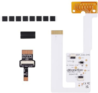 eXtremeRate Ersatz Rise FPC Flexkabel Set für ps5 Controller BDM030/040/050, Hauptflachbandkabel Ribbon Kabel/Poron-Foam Klebeband Pads für Rise V3 & RISE4 V3 Remap Kit BDM030 040 050 Modell