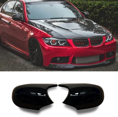 Hengjiayao Spiegelkappen, 1 Paar Auto Rückspiegel Kappe Tür Rückspiegel Abdeckung für BMW E81 E82 E87 E88 LCI E90 E91 2009-2011 E92 E93 2010-2013 (For 1er E81 E87&3er E90 E91 E92 E93 LCI)