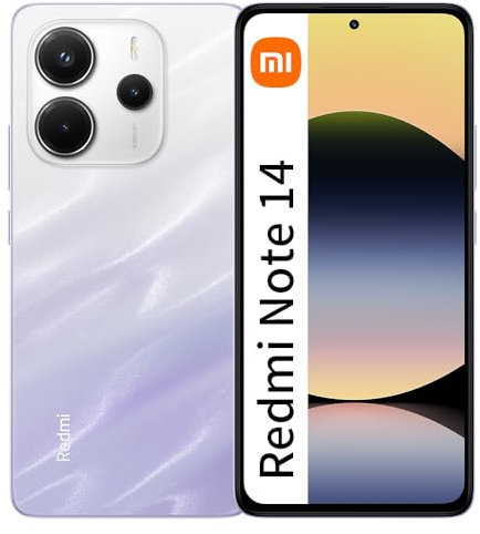 Xiaomi Redmi Note 14 NFC 8 Go + 256 Go Global Edition Smartphone 6,67 Pouces AMOLED écran 120 Hz 50 MP Batterie 5110 mAh Violet sans Chargeur(sans Chargeur