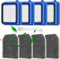 QX7 Filter für AEG, Ersatzfilter Filterset mit 4 Vormotorfilter 4 Hygienefilter 1 Reinigungsbürste,Staubsauger Ersatzteile,Filter Zubehör Set kompatibel mit Electrolux Well Q6 Q7 Q8,AEG QX6, QX7 &