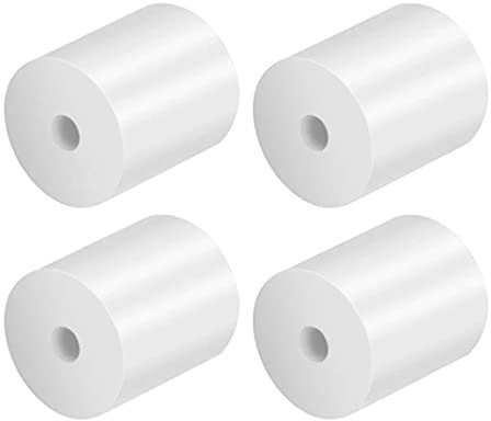XFUYI 4 Stück 3D-Drucker Hochtemperatur-Abstandshalter aus weißem Silikon, Fester Abstandshalter, Heißbett-Nivelliersäule für Cr-10/ Cr10s Ender-3, 18 mm