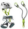 Edelrid Klettersteigset Kit mit Klettergurt Skye und Cable Kit sowie Kletterhelm Zodiac, Größe:S-M