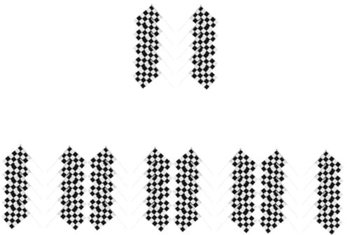 TOYANDONA 5 Set Traccia Il Flag Di Comando Bandiere Da Corsa A Scacchi Decorazioni Per Feste Con Auto Da Corsa Flag Da Corsa Bandiera Di Piccole Razze Tessuto Non Tessuto 10 Pezzi*5