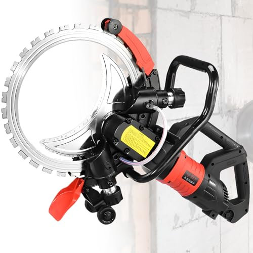 SHEUAO Toroidal Concrete Cutter Saw,16 IN Toroidal Concrete Cutter Saw,Concrete Wall Cutting Machine,8980W Electric Wall Chaser With Dust Extractor,3000RPM Wall Groove Cutting Machine