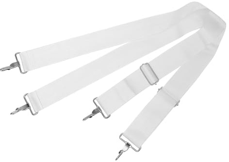 Bassdrum Gurt aus Nylon mit Doppel Schulterdesign Verstellbarer | Rutschhemmend, Korrosionsbeständig, Weiß, für Marschtrommel und Basstrommel, Tragbar im Einsatz
