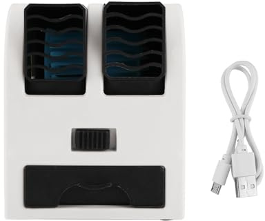 Asyduey Mini Aire Acondicionado Purificador de Humidificador de Ventilador para Hogar/Exterior USB/Enfriador de Aire Silencioso PortáTil con BateríA