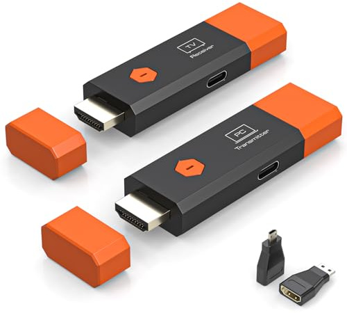 Transmetteur & Récepteur HDMI sans Fil 4K – Double Bande 5.8G, Portée 50 m, Multi-écran (1 RX), Plug & Play, Entrée 4K Sortie 1080p avec EDID (1pcs)