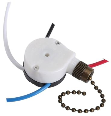 Ventilador de techo, interruptor de control de velocidad, 3 ajustes de velocidad, control de cadena de tracción de 4 cables, precableado para el uso sin esfuerzo de interruptores de velocidad del