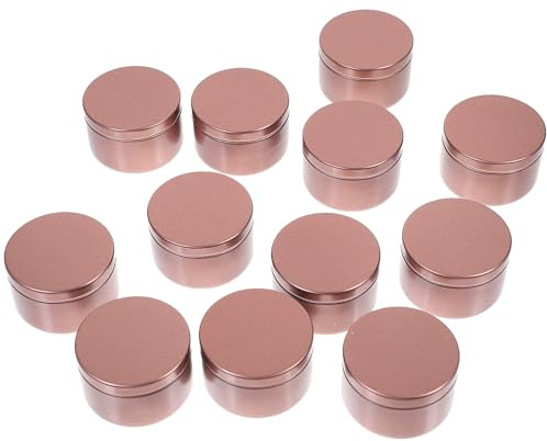 Hemobllo 12stücke Kerzen-aluminiumdose Leere Kerzendosen Vorratsgläser Kleine Aufbewahrungsbehälter für Perlen Schrauben Knöpfe und Mehr für Basteln und Organisation