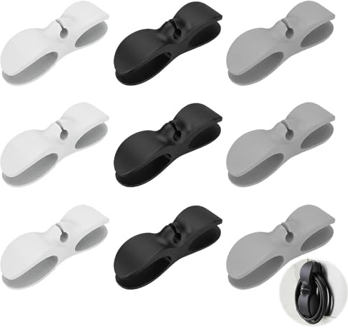 Upgraded Cord Organizer, Self Adhesive Cord Organiser for Kitchen Appliances, Cable Cord Winder Mount-Stick on Cord Wrapper for Appliances Cable for Blender Mixer Toaster Air Fryer (9)
