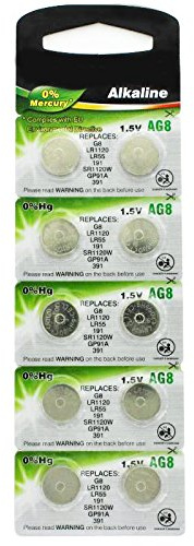 AkkuShop Set-Artikel LR55 Batterie, Knopfzelle V8GA, 191, 80, LR1120, LR1121, LR4230 10 Stück