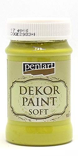 Zita's Creative Dekor Paint Chalky matt 100ml - gelbgrün. Kreidefarbe, Vintagefarbe, Mattfarbe, Bastelfarbe