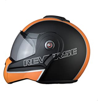 BHR Helmets 807 REVERSE Motorradhelm Unisex für Erwachsene, Orange Matt, XS