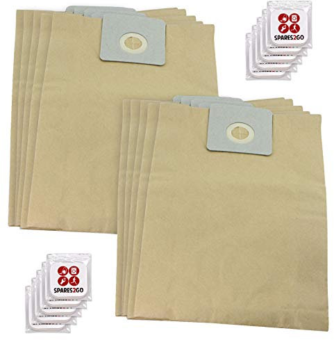 SPARES2GO Strong Dust Bags for Truvox Valet V20 V20V V30 Vacuum Cleaner (Pack of 10 + Freshener Tabs)