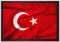 Pixxprint Turkey Flag Türkei Flagge Leinwandbild 60x40 cm im Bilderahmen, Wandbild, Schattenfugenrahmen, Kein Poster