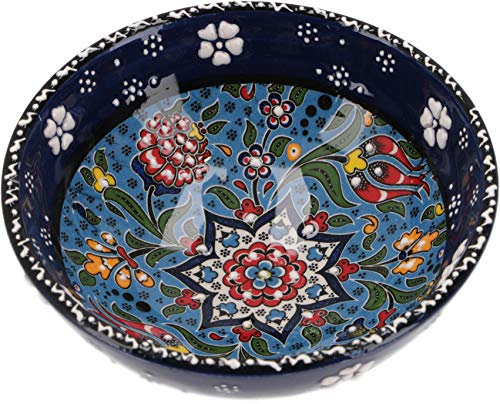 GURU SHOP 1 Stk. Orientalische Keramikschüssel, Schale, Dekoschale, Handbemalt - Ø 12 cm/Modell 25