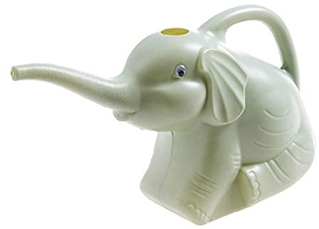 Fenteer 2 Liter Blumengießkanne Elefant Gartengießkanne Modern Gießkanne Kleine Dekogießkannen für Innen- und Außenbereich 30x12x18cm - Grün