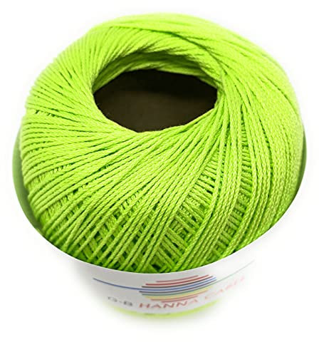 Hanna Cable,50 g,Häkelgarn,Filethäkelgarn,175m Lauflänge,NS2-2,5, (1460 hellgrün)