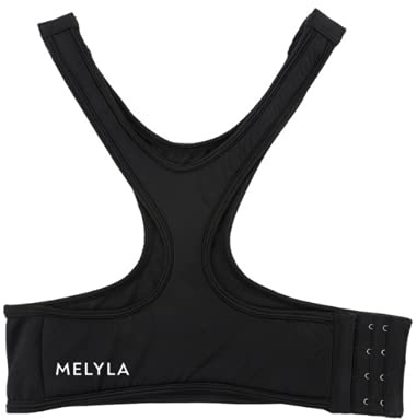 Melyla Anti-Falten Schlaf BH I Zur Reduzierung von Falten im Dekolletee I Gegen Brustfalten I Faltenglättende Behandlung über Nacht I Anti Aging Bra I Schwarz