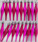 BWG 20 Christmas Tree Tear Drop Droplet Baubles Decorations - Hot Fuschia Pink