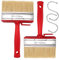 YIXISI 2 Stücke Malerpinsel Set, Flachpinsel, Lackierpinsel, Pinsel Set, Pinsel für Lasur, Mit 2 S-Haken, Passend für Alle Dekorativen Malwerkzeuge, 120 mm Breit (Rot)