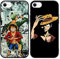 Eouine 2 Stück Handyhülle für iPhone 8/7/SE 2022/2020, Anime Jungs Gear 5 Nika Zoro Schwarz Manga Straw Hat Muster Schutzhülle Stoßfest TPU Case für iPhone SE3