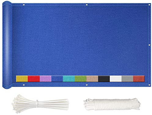 Recinzione Copertura 105x800cm Impermeabile, Anti-UV Traspirante Frangivento Balcone per Terrazzo Balcone Giardino Piscina Blu Navy