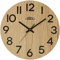 PRIM Genuine Design 31cm Wanduhr Holz Made in EU, Design-Holzuhr, Dunkles Light Wood/Black, Arabische Ziffern, präzises Quarz-Uhrwerk Sweep, ∅ 310 mm, schöne Wanddeko für Küche, Büro oder Wohnzimmer