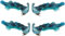 12 Blauer künstlicher Pfau Clip auf Christbaumschmuck für Party und Weihnachtsdekoration(4 Pack)