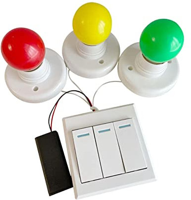 perfk Busy Board DIY Zubehör Schaltersteuerung Glühbirnen Lampen Indoor Play Game